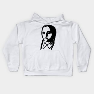 original wednesday addams outline Kids Hoodie